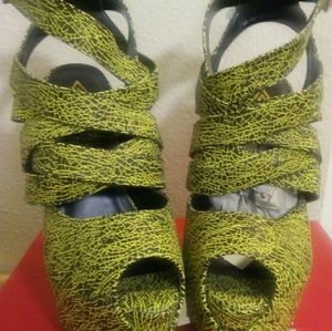 Athena Ellie Yellow Sandals Heels